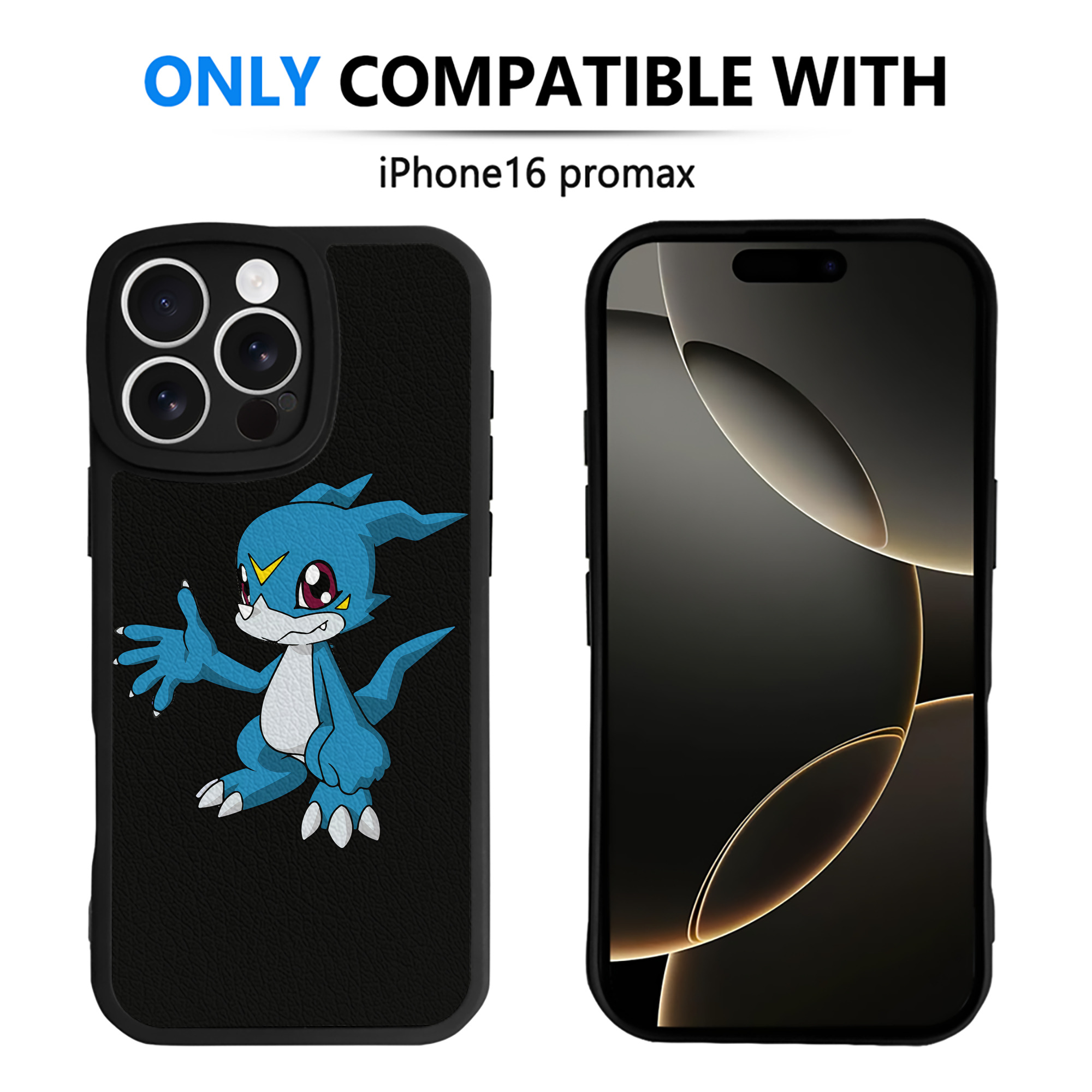 （画像用） Digimon デジタルモンスター/デジモン 【iPhone 16シリーズ対応】シリコンスマホケース（レザー調） 材質：シリコン